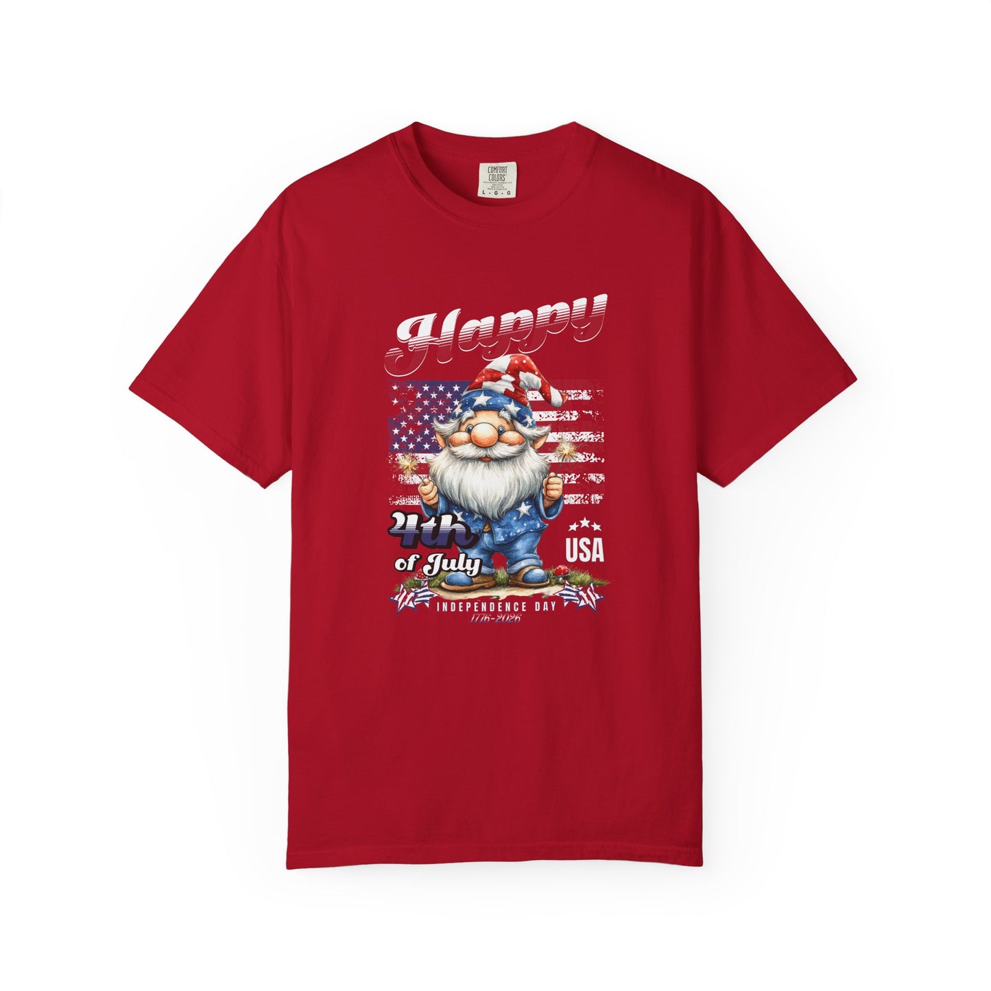 America Gnome Patriotic T-Shirt | USA 250 | 4th of July | Comfort Colors