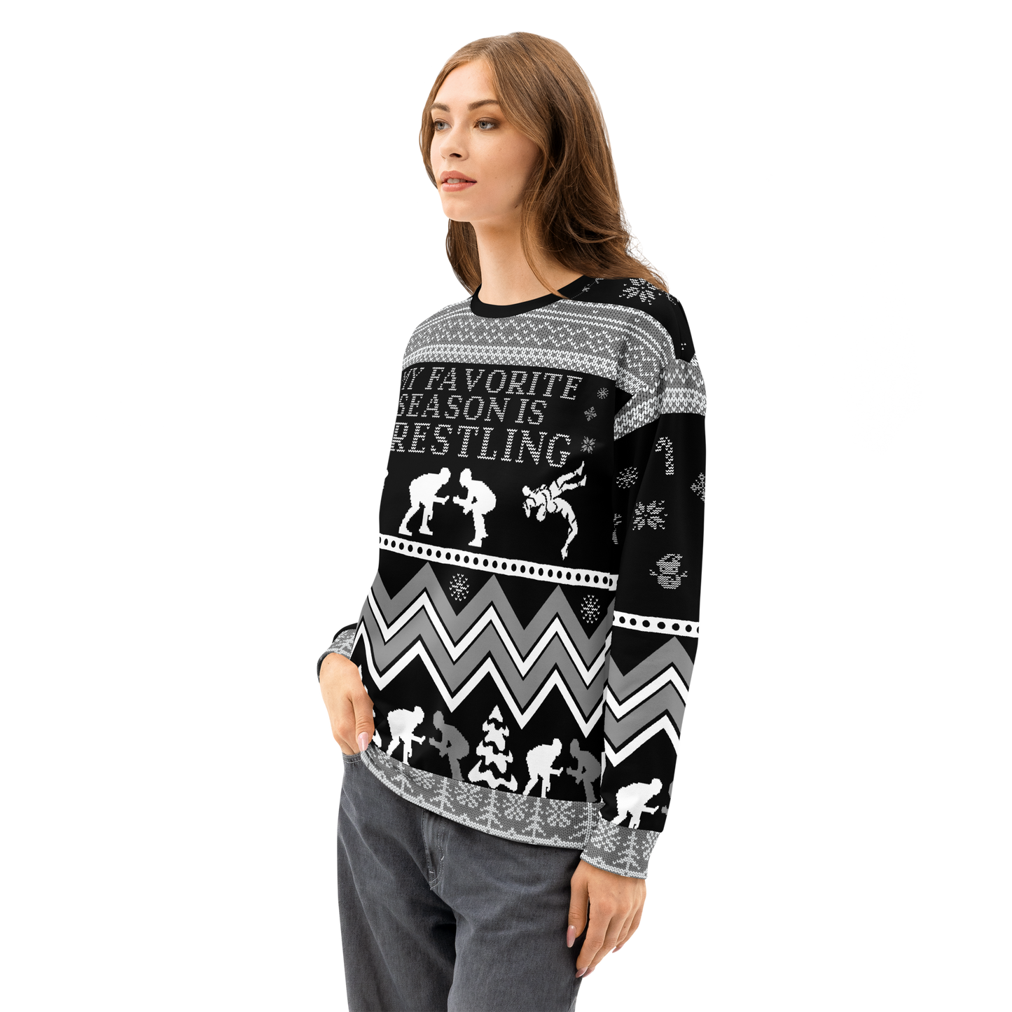 Favorite Season is Wrestling (Black/Grey)