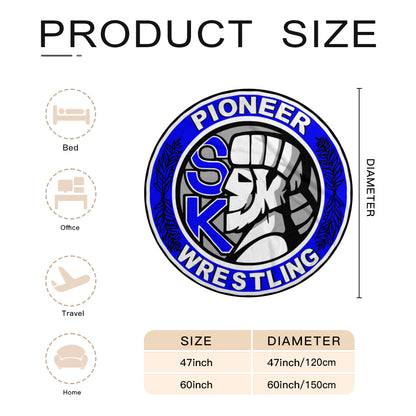 SK Wrestling Round Blanket