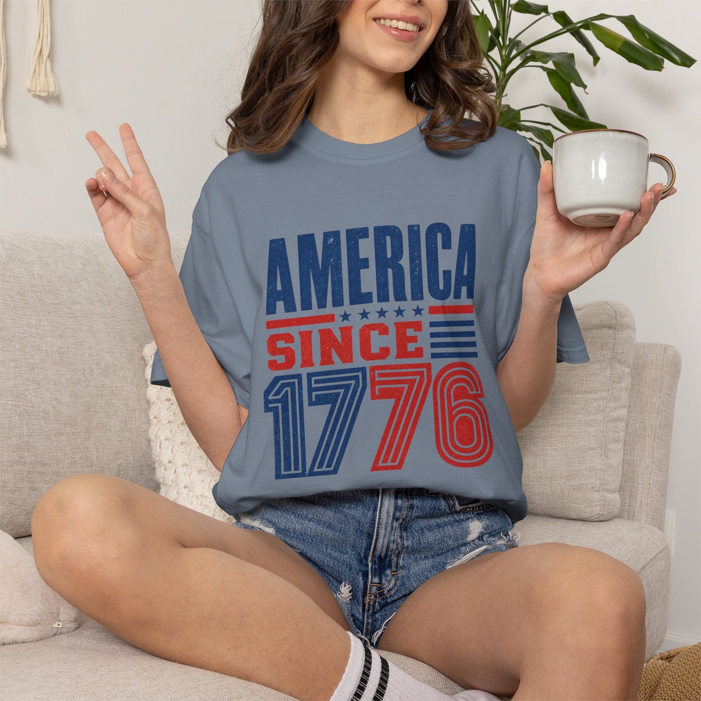 America 1776 T-Shirt Patriotic USA Independence Day Gift Tee American History Freedom Shirt Men Women Unisex