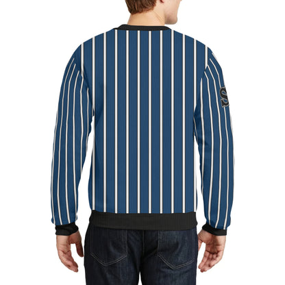 Pioneers Wrestling Pinstripe Crewneck (Royal Blue/White)