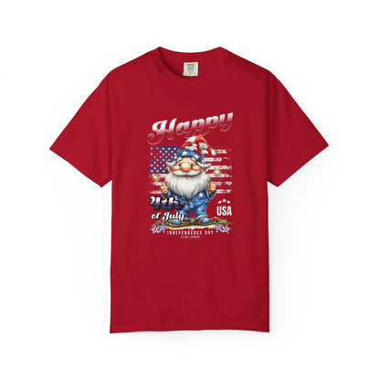 America Gnome Patriotic T-Shirt | USA 250 | 4th of July | Comfort Colors