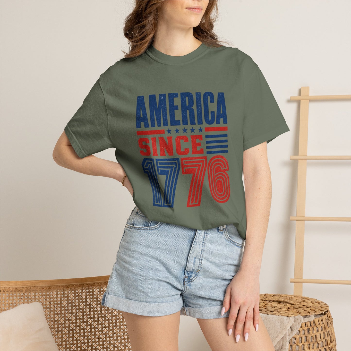 America 1776 T-Shirt Patriotic USA Independence Day Gift Tee American History Freedom Shirt Men Women Unisex