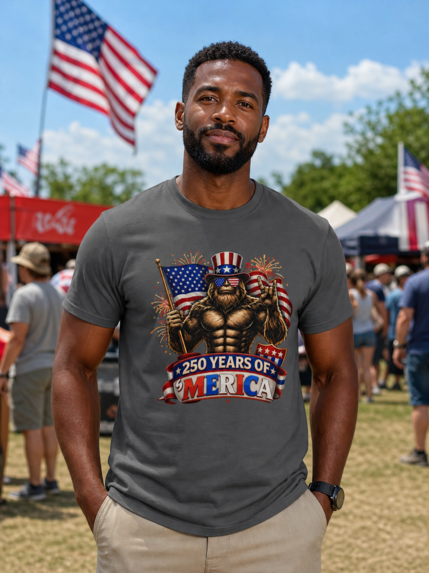 Celebrate 250 Years of 'Merica with this Bigfoot T-shirt | Comfort Colors