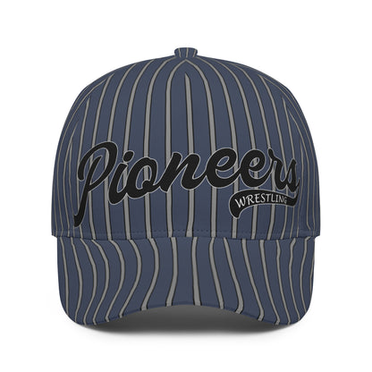 Navy & Grey Pinstripe Pioneer Wrestling Hat