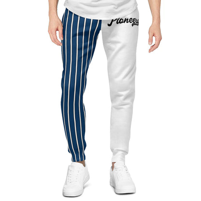 Blue with White Pinstripe Joggers