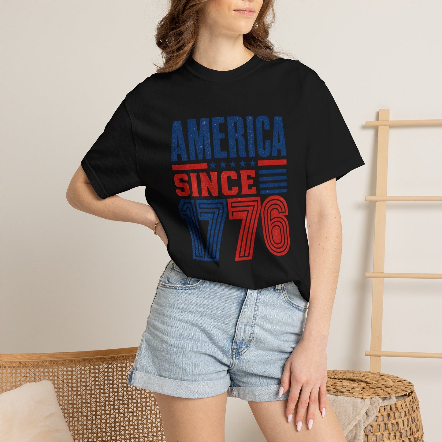America 1776 T-Shirt Patriotic USA Independence Day Gift Tee American History Freedom Shirt Men Women Unisex