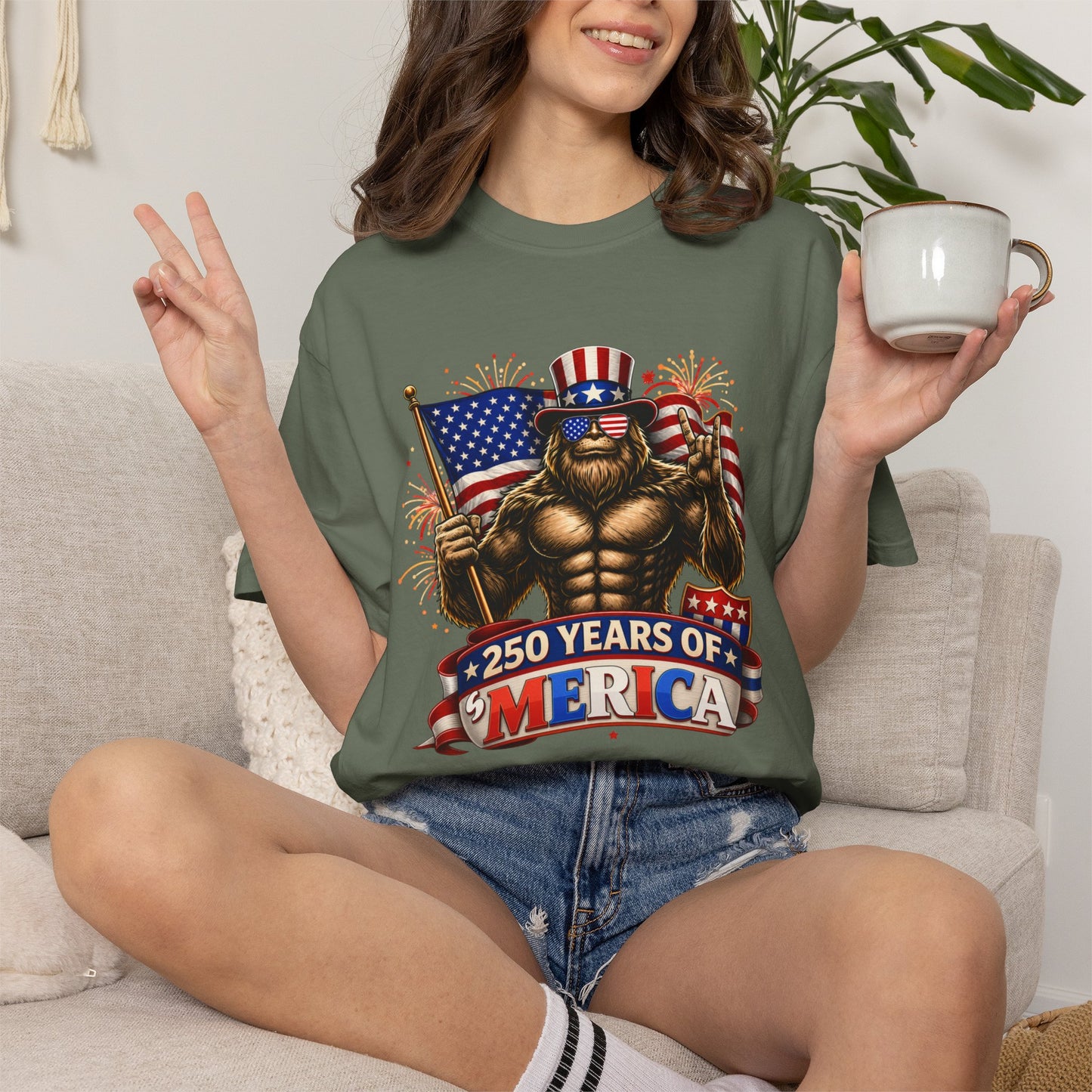 Celebrate 250 Years of 'Merica with this Bigfoot T-shirt | Comfort Colors