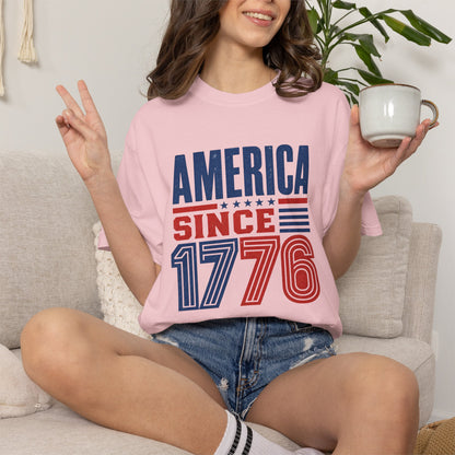 America 1776 T-Shirt Patriotic USA Independence Day Gift Tee American History Freedom Shirt Men Women Unisex