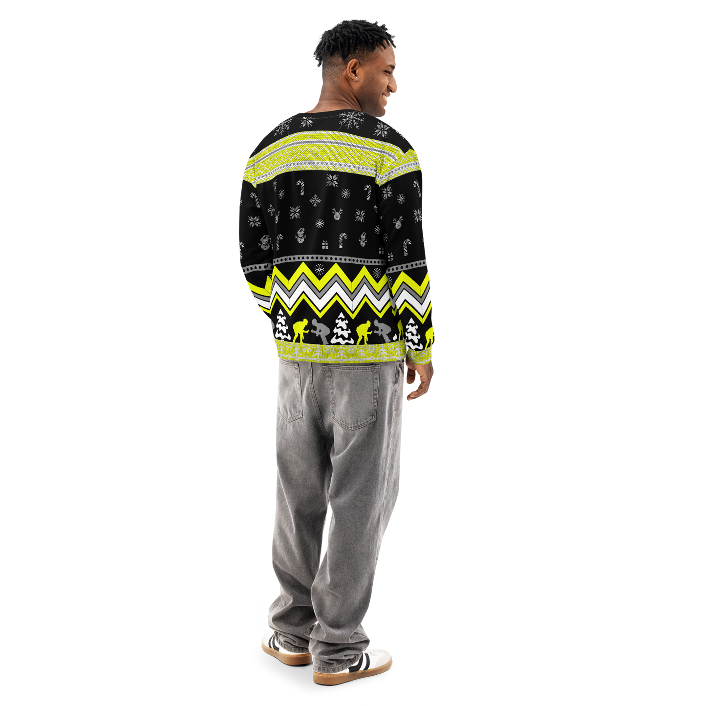 Favorite Season Is Wrestling Ugly Sweatshirt (Black/Yellow)