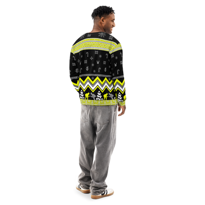 Favorite Season Is Wrestling Ugly Sweatshirt (Black/Yellow)