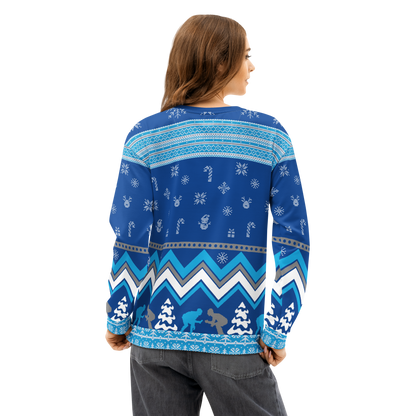 Favorite Season Is Wrestling Ugly Sweatshirt (Blue/Grey)