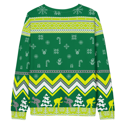 Favorite Season Is Wrestling Ugly Sweatshirt (Green/Yellow)