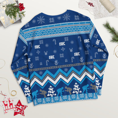 Pioneer Wrestling Ugly Sweater Polyester  Crewneck