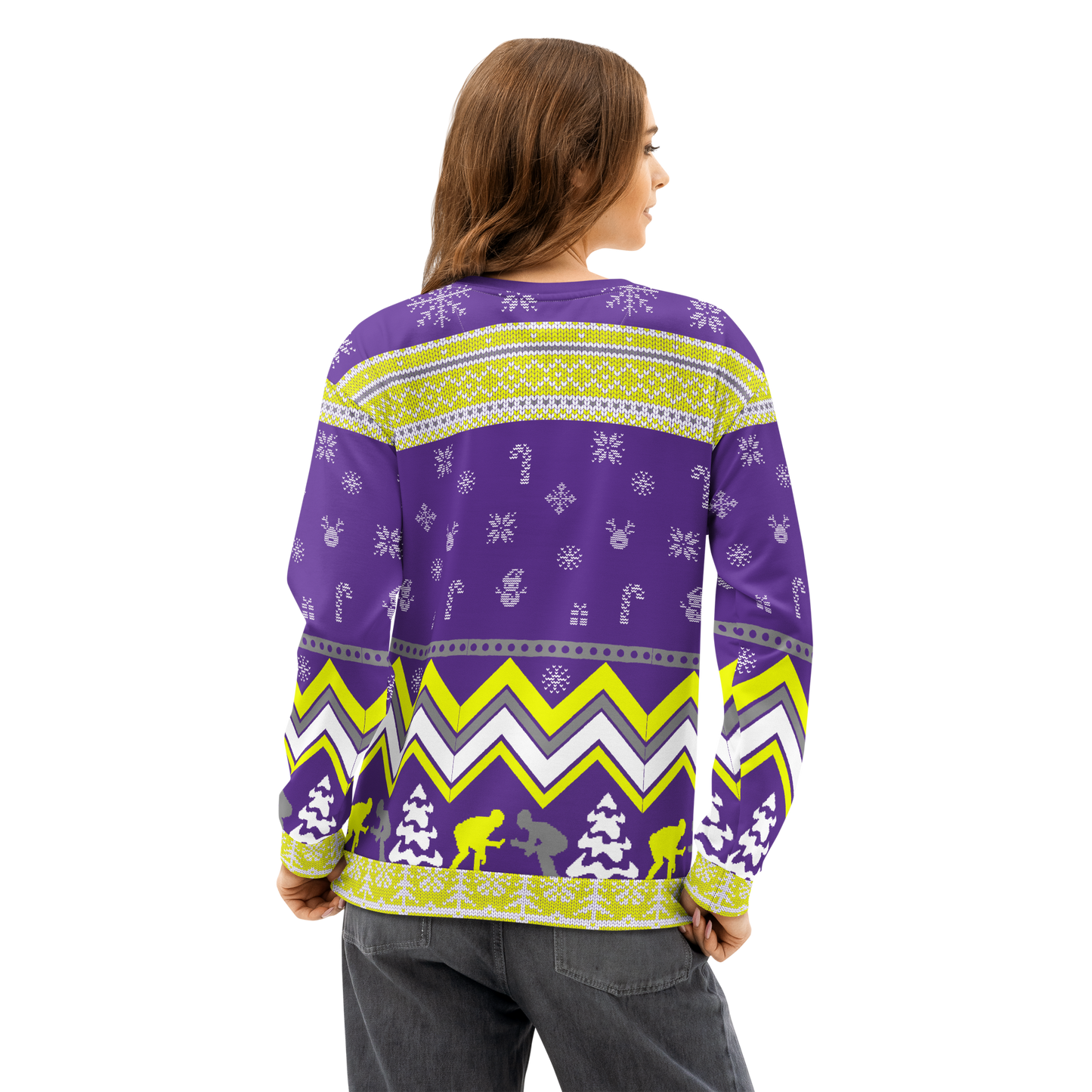 Favorite Season Is Wrestling Ugly Sweatshirt (Purple/Gold)