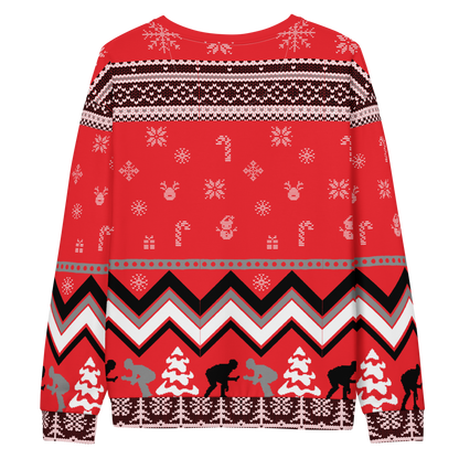 Favorite Season Is Wrestling Ugly Sweatshirt (Red/Black)