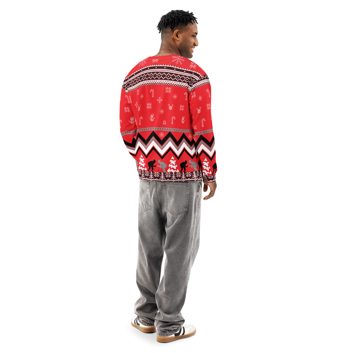 Favorite Season Is Wrestling Ugly Sweatshirt (Red/Black)