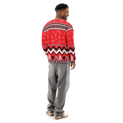 Favorite Season Is Wrestling Ugly Sweatshirt (Red/Black)