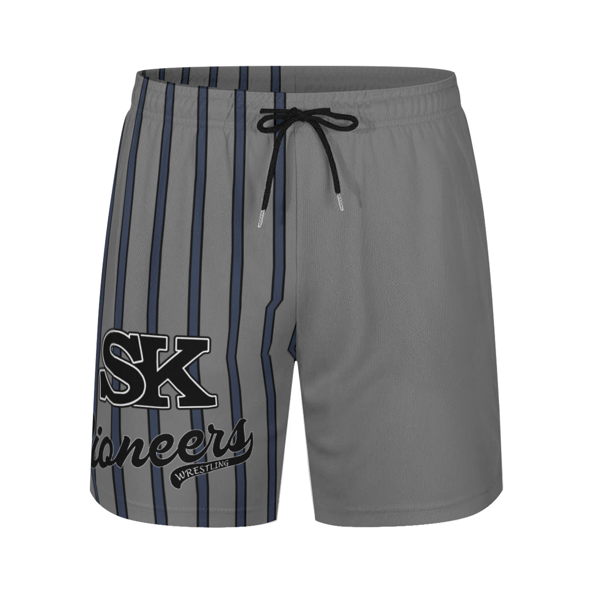 Grey& Navy Shorts with Spandex Underlayer