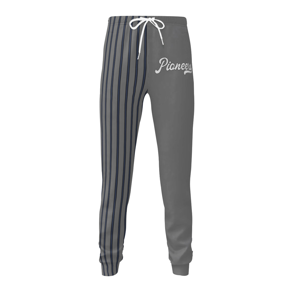 Grey with Blue Pinstripes Joggers