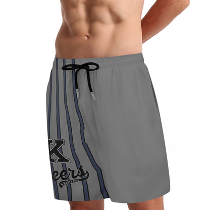 Grey& Navy Shorts with Spandex Underlayer