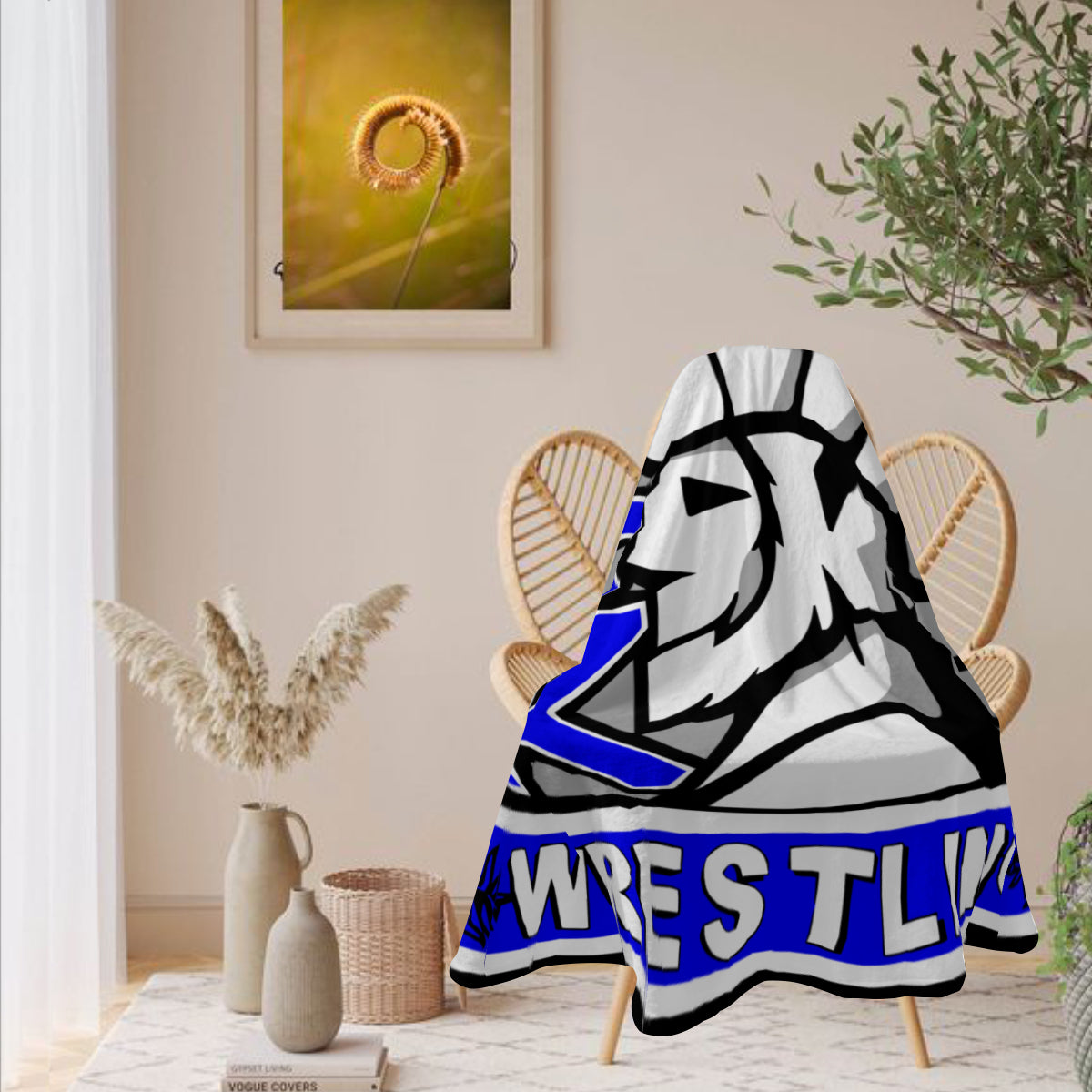 SK Wrestling Round Blanket